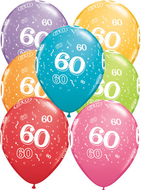 60th A-Round Birthday Balloons