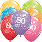 80th A-Round Birthday Balloons