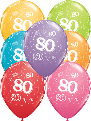 80th A-Round Birthday Balloons