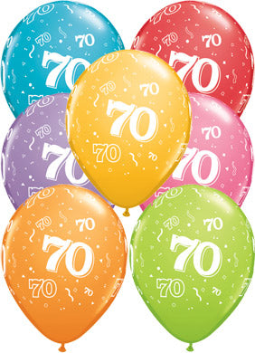 70th A-Round Birthday Balloons
