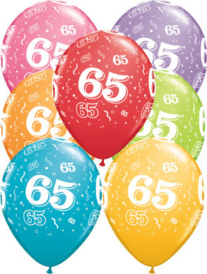 65th A-Round Birthday Balloons
