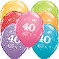 40th A-Round Birthday Balloons