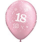 Pink 18th A-Round Birthday Balloons