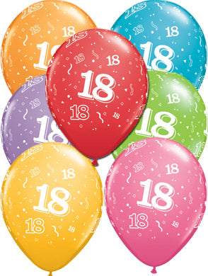 18th A-Round Birthday Balloons