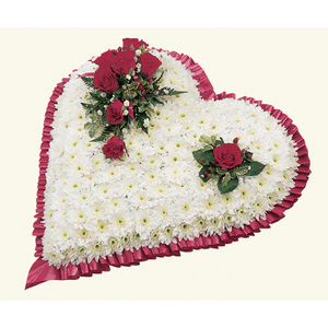 White Funeral Heart