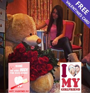 Roses & Giant Teddy
