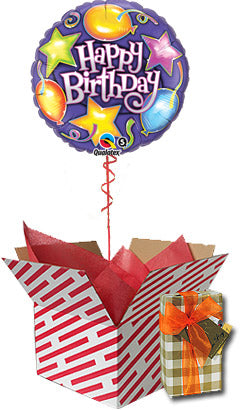 Birthday Balloon Gift Pack by Post - Stars and Balloons