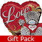 I Love You Balloon and Teddy Bear Gift
