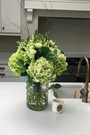 Green Hyrangea VAse