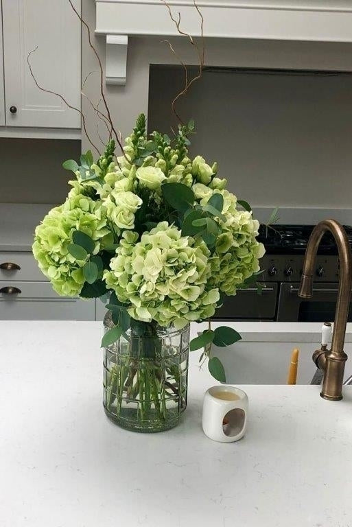 Green Hyrangea VAse