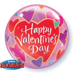 Happy Valentines Day - Colourful Hearts