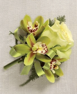 Jade Rose & Orchid Corsage
