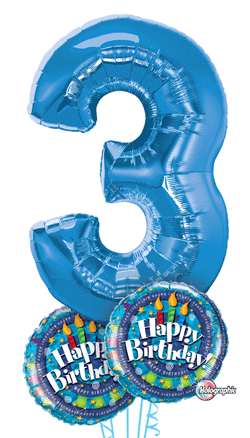 Large Number Birthday Balloon Bouquets