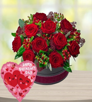 Luxury Rose Hatbox & Teddy