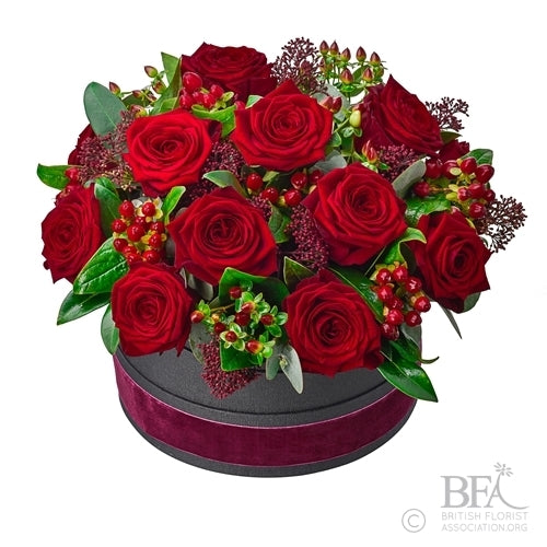 Luxury Red Rose Hatbox