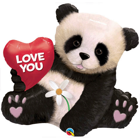 Big! Giant Panda Bear Love Mylar Balloon 34