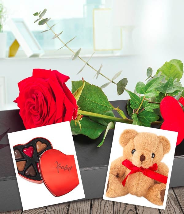 Single Rose Bundle In Vase