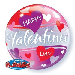 Happy Valentines Day Purple Hearts