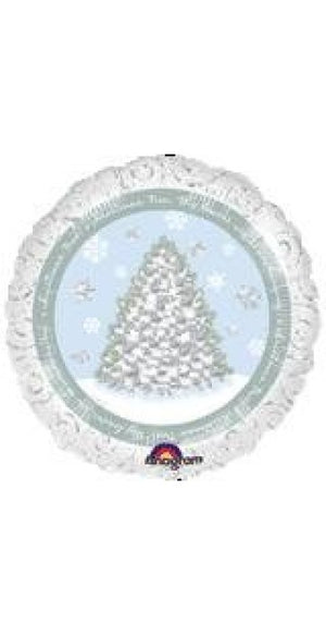 White Christmas 18 Foil Balloon