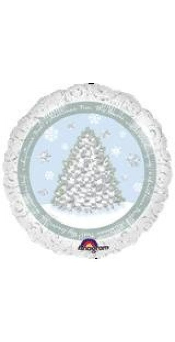 White Christmas 18 Foil Balloon