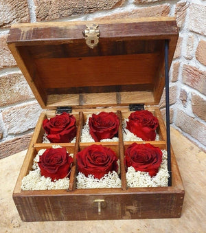 Forever Roses In Beautiful Antique Box