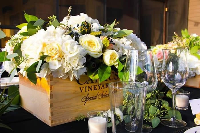 White Flower Crate