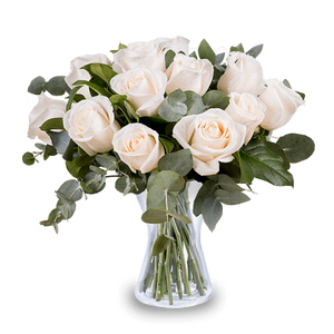 Dozen White Roses