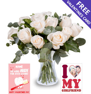 Dozen White Roses