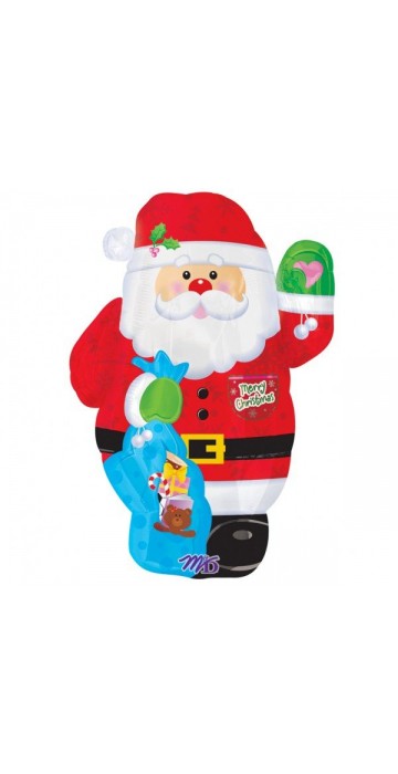Whimsical Santa Super Shape Foil Balloon