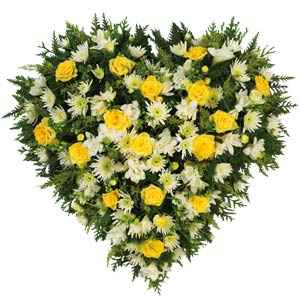 Yellow Heart Wreath